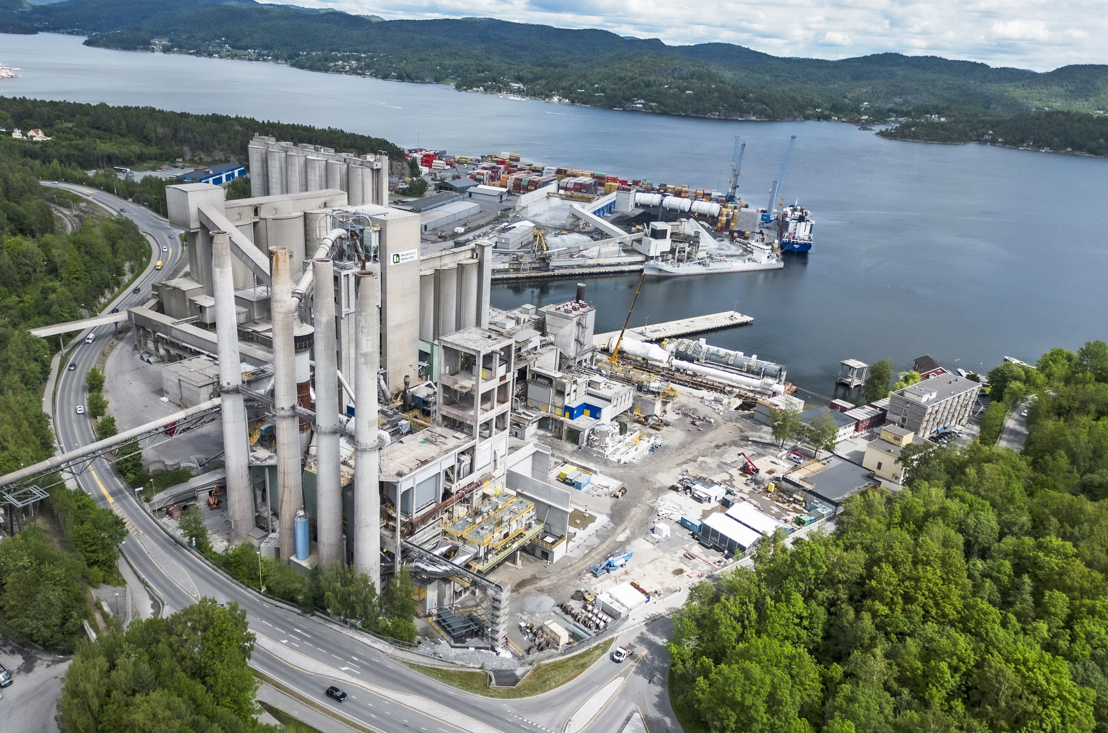 Heidelberg Materials’ CCS facility at the Brevik cement plant in Norway 